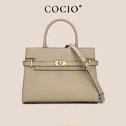 COCIO designer Shoulder Bags New Handheld Solid Color High Quality Womens Bag Genuine Leather Lady Bag