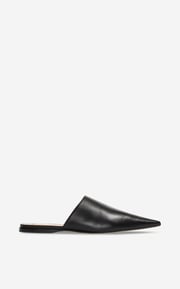 Flat Leather Mule