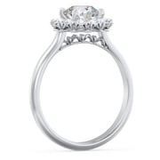 Classic Diamond Halo Engagement Ring