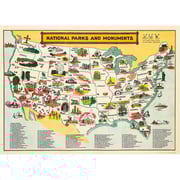 National Parks Map Wrap & Poster