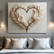 Home Wall Art: Golden Heart Bouquet V11