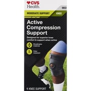 CVS Health Active Compression Knee Support, Small, Extra Large, Large, Medium