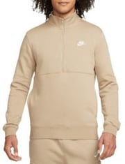 Nike Men's Sportswear Club Brushed-Back 1/2 Zip Pullover Sweatshirt