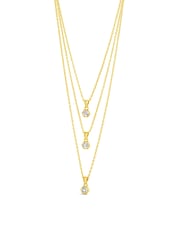 Gia CZ Charm Layered Necklace