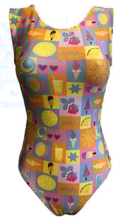 Summer Days Gymnastics Leotard - Foxy's Open Back Tank Leo