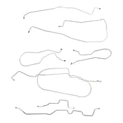 1996-02 Chevrolet GMC Express Savana 1500 (Only) 5.7L Front Disc/Rear Drum Complete Brake Line Kit 7pc, OE Steel
