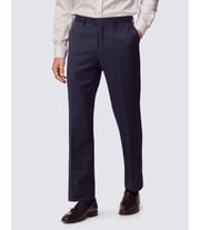 Slim Fit Navy Hopsack Suit Pants