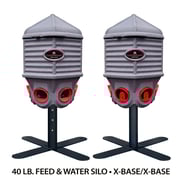 Silo Bundle (Free Stand) - 1 Feeder (40 lb) & 1 Waterer (8g)