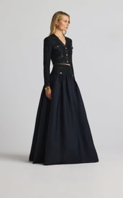 Taffeta Sequin Ball Gown Skirt