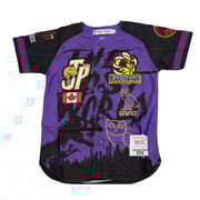 YOUTH JURASSIC PARK OVO BASEBALL JERSEY (PURPLE/BLACK)