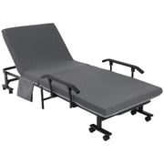 Rollaway folding bed with mattress & adjustable backrest