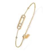 18ct Yellow Gold Baby Move 0.30ct Pave Diamond Bracelet
