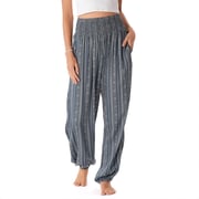 Charcoal Grey Tribal Stripe Harem Pants