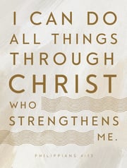 Philippians 4:13 Scripture Journal, Hardcover, Gray & Tan