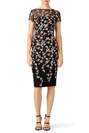 Falling Petal Embroidered Sheath