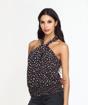 Paige Twist Neck Halter Top-FINAL SALE