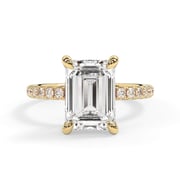 Under Halo Diamond Accented Engagement Ring