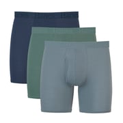 Hanes Originals Men's SuperSoft Boxer Brief Underwear, Viscose from Bamboo, Assorted, 3-Pack
