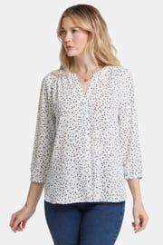 Pintuck Blouse - Optic White