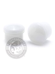 White Jade Single Flared Stone Plugs