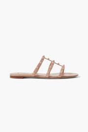 Rockstud leather sandals - blush - One Size