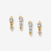 Heath huggie earring set