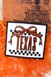 Bow Texas Check Embroidered Patch
