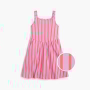Girls' striped knit tank dress