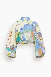 Nadia Cropped Shirt in Multi