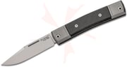LionSteel bestMAN BM1 Traditional Folding Knife 2.8 inch M390 Clip Point Blade, Carbon Fiber Handles with Titanium Bolsters