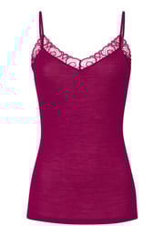 Woolen Lace Lace Trim Wool And Silk Camisole | Pink Tourmaline 70827-2473