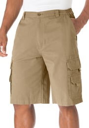 12" Side Elastic Denim Cargo Shorts