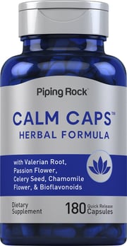 Calm Caps 180 Capsules | Calming Supplement | PipingRock Health Products