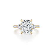 Chelsea Heart Three Stone Lab Diamond Engagement Ring