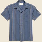Serra Camp Shirt - Indigo Stripe
