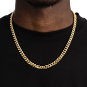 8mm Miami Cuban Chain 18k Gold