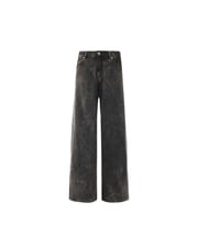 Jeans wide leg con lavaggio scolorito