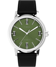 Marlin® Automatic 40mm Leather Strap Watch