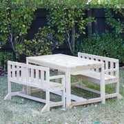 PATIO Table & 2 Bench Chairs