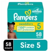 Pampers Swaddlers Baby Diapers Size 5 (27+ lbs), 58 count