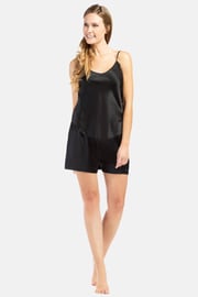 Women's 100% Mulberry Silk Cami and Boxer Pajama Set - OUTLET - FINAL SALE