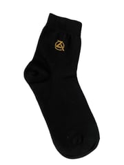 Extra-Extra Wide Black Zeba Crew Socks 6-Pack