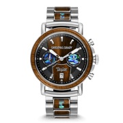 Limited Edition Cameroon Ebony Taylor Guitar Stainless Steel Chrono 44mm