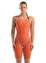 Arena Women's Powerskin Sunset Coral Carbon Glide SL LE Open Back Tech Suit Swimsuit