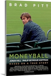 Moneyball - Movie Poster Stretched Canvas Print