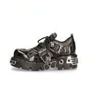 Unisex Punk Stitching Skull Buckle Shoes
