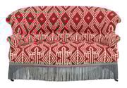 Antique Napoleon III Ikat Settee