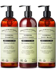 Verbena Shower Trio Bundle - Shampoo, Conditioner, Body Wash (48 oz total)