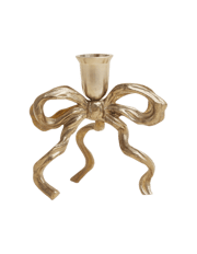 Brass Bow Candle Holder
