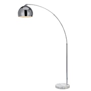 Teamson Home Arquer Arc 66" Metal Floor Lamp with Bell Shade, Chrome